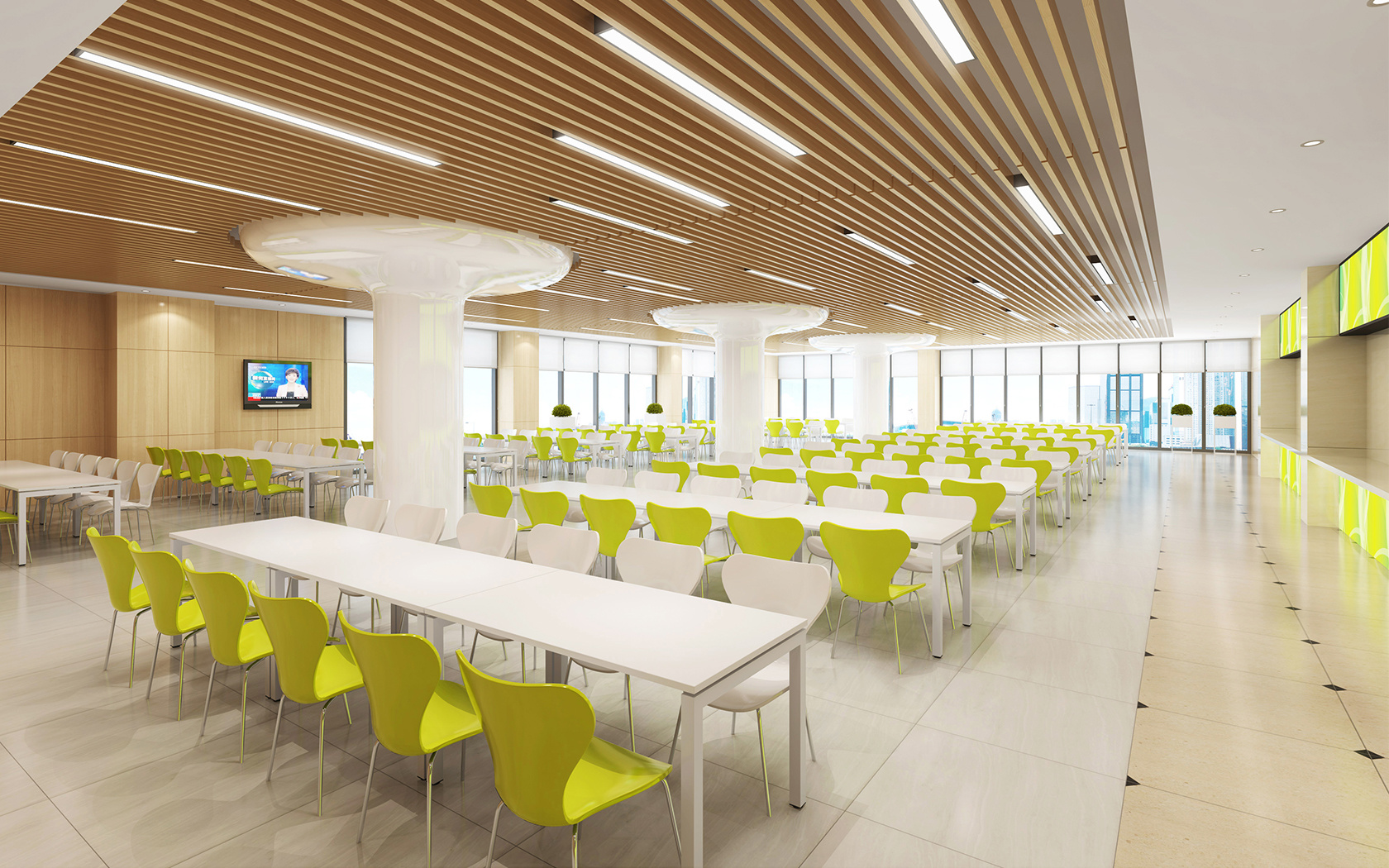 飯?zhí)眉揖?><p>&nbsp;1.優(yōu)雅設(shè)計(jì)提升舒適感</p><p>&nbsp;家具的設(shè)計(jì)直接影響著學(xué)生的用餐氛圍?，F(xiàn)代、簡約的設(shè)計(jì)風(fēng)格可以提升視覺愉悅感，而符合人體工學(xué)的座椅和桌子則保障舒適度。舒適的用餐環(huán)境能夠有效緩解學(xué)生的疲勞，讓用餐成為一天中放松的時(shí)刻。</p><p>&nbsp;2.靈活布局支持社交互動(dòng)</p><p>&nbsp;靈活可調(diào)的家具布局能夠促進(jìn)學(xué)生間的互動(dòng)和交流。長桌和開放式座位安排為小組討論和社交活動(dòng)提供了便利，同時(shí)單獨(dú)的小桌設(shè)置也適合希望獨(dú)處的學(xué)生。這樣的多樣化布局可以滿足不同需求，從而提升學(xué)生的用餐體驗(yàn)。</p><p>&nbsp;3.耐用材料保障安全衛(wèi)生</p><p>&nbsp;飯?zhí)眉揖呤褂媚陀们乙子谇鍧嵉牟牧希軌虼_保安全衛(wèi)生的用餐環(huán)境。不易損壞和抗菌的材料不僅降低了維護(hù)成本，還能有效防止細(xì)菌滋生，保障學(xué)生健康。</p><p>&nbsp;4.趣味設(shè)計(jì)營造愉悅氛圍</p><p>&nbsp;運(yùn)用色彩豐富、造型新穎的家具設(shè)計(jì)，可以有效營造輕松愉悅的用餐氛圍。趣味性的設(shè)計(jì)能夠激發(fā)學(xué)生的創(chuàng)造力和想象力，讓用餐空間更加吸引人，成為學(xué)生們喜歡停留的地方。</p><p>&nbsp;5.科技融入提升便捷性</p><p>&nbsp;現(xiàn)代化的飯?zhí)眉揖哌€可以結(jié)合科技元素，如內(nèi)置充電插座、無線網(wǎng)絡(luò)或智能點(diǎn)餐系統(tǒng)，這些設(shè)計(jì)可以極大地提升學(xué)生的用餐便捷性，使飯?zhí)眉揖卟粌H僅是提供用餐的設(shè)施，更成為日常學(xué)習(xí)生活的一部分。</p><p>&nbsp;結(jié)論</p><p>&nbsp;學(xué)校飯?zhí)眉揖叩脑O(shè)計(jì)和配置，直接影響學(xué)生的用餐體驗(yàn)。通過精心設(shè)計(jì)的家具，學(xué)?？梢詾閷W(xué)生提供一個(gè)舒適、安全和充滿活力的用餐環(huán)境。這不僅有助于學(xué)生的身心健康，也提升了他們的整體學(xué)習(xí)體驗(yàn)。合理的家具配置是學(xué)校提高教育服務(wù)質(zhì)量，營造良好學(xué)習(xí)氛圍的一項(xiàng)重要舉措。</p> 		</div>
		<div   id=